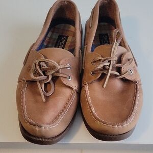 Sperry Womens Light Brown Top Siders Shoes